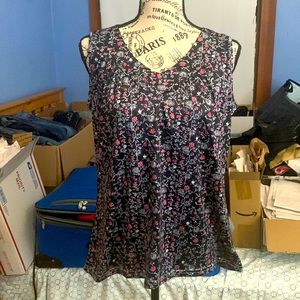 FREE W/ $10+ Purchase: Wish Floral Sleeveless Blouse